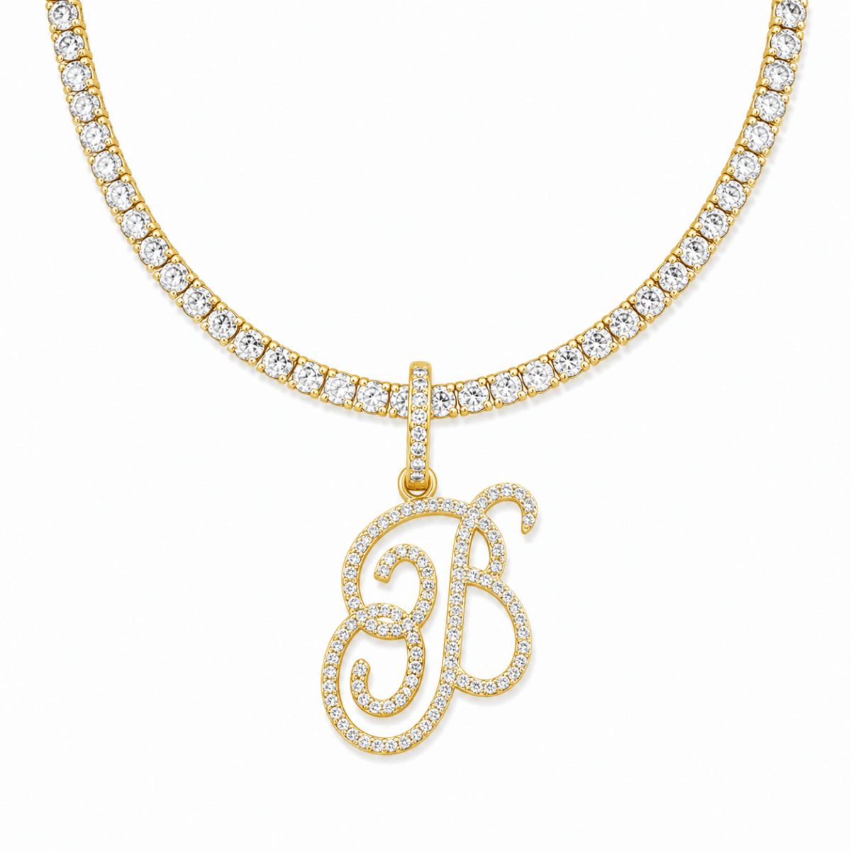 Leila Tennis Necklace | Gold