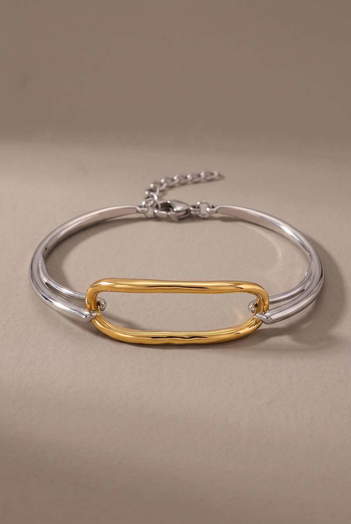 Two-Tone Open Link Bracelet