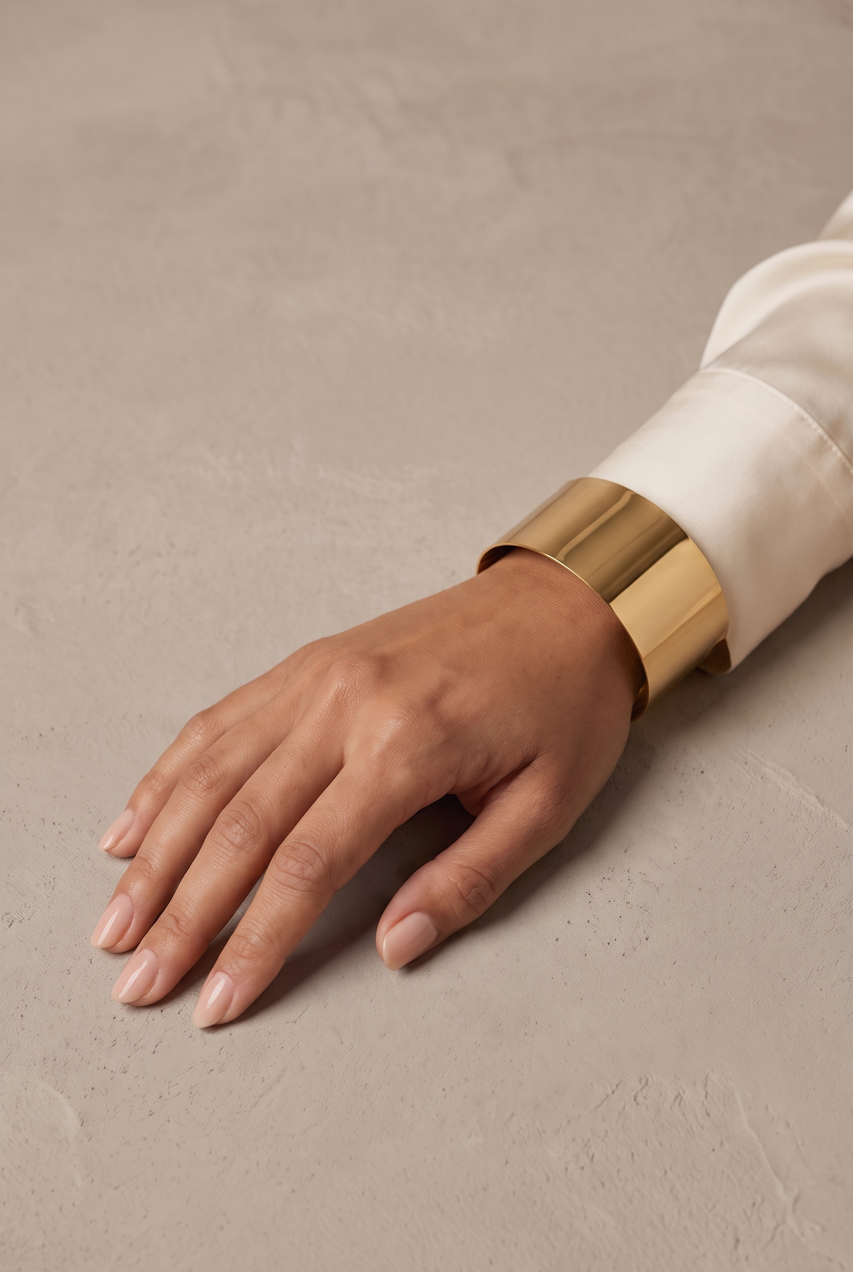 Wide Glossy Cuff Bangle