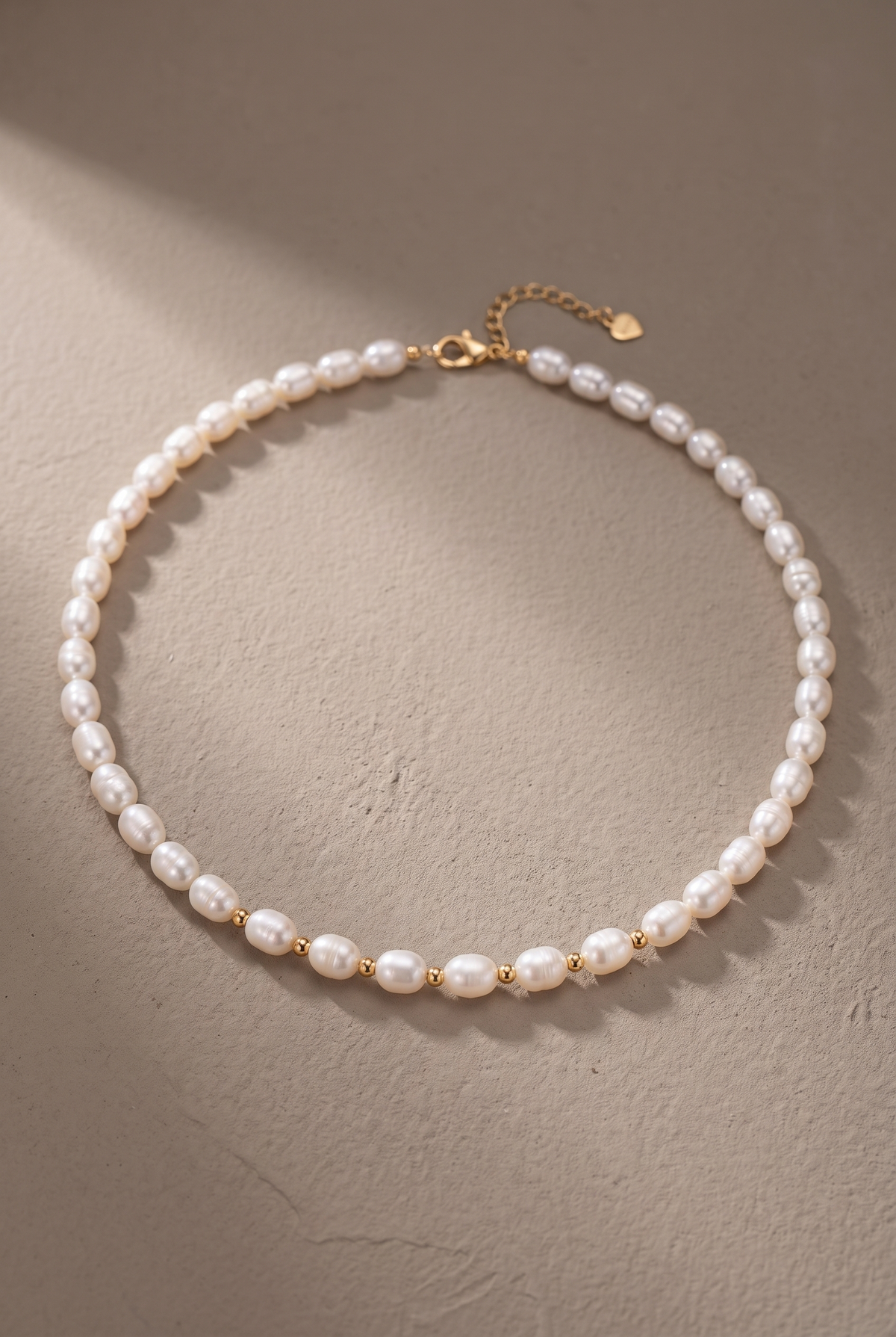 Rice-Shape Pearl-Style Strand Necklace