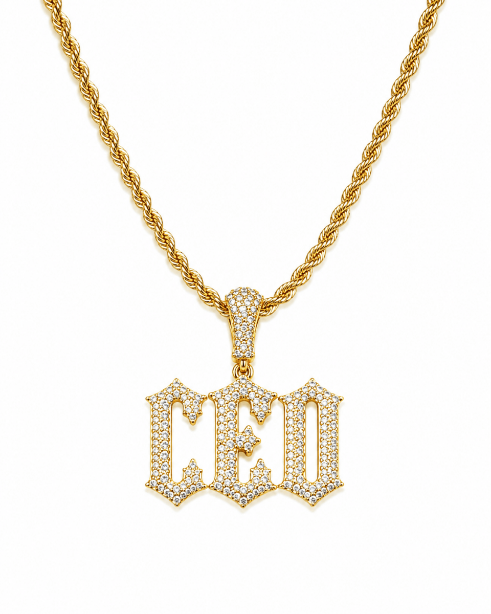 Iced CEO Pendant Gold