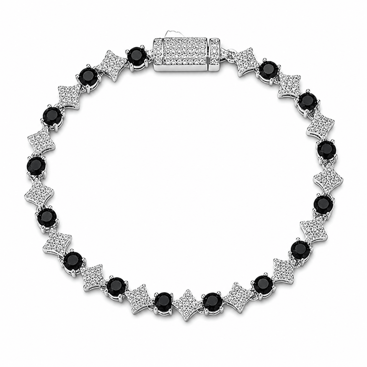 Stardust Tennis Bracelet Silver·Black