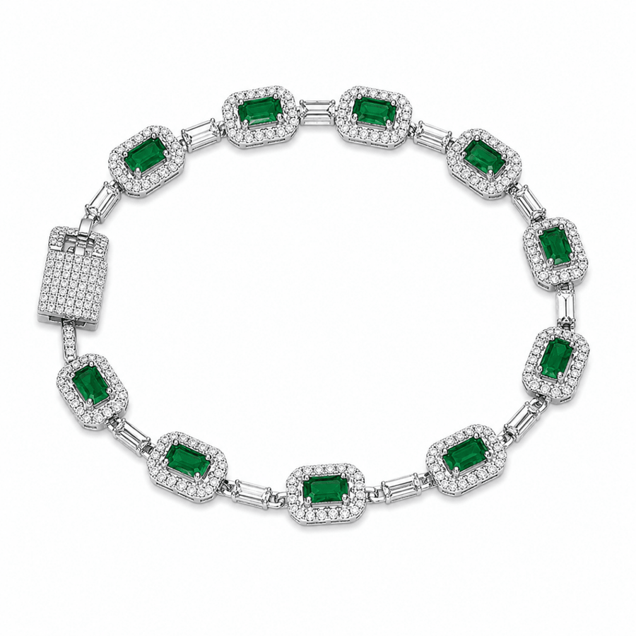 Emerald Royale Bracelet Silver