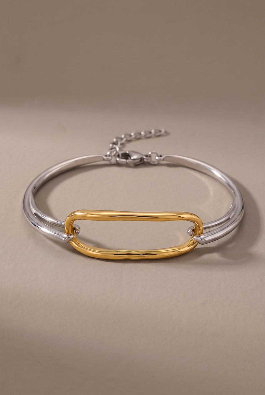Two-Tone Open Link Bracelet