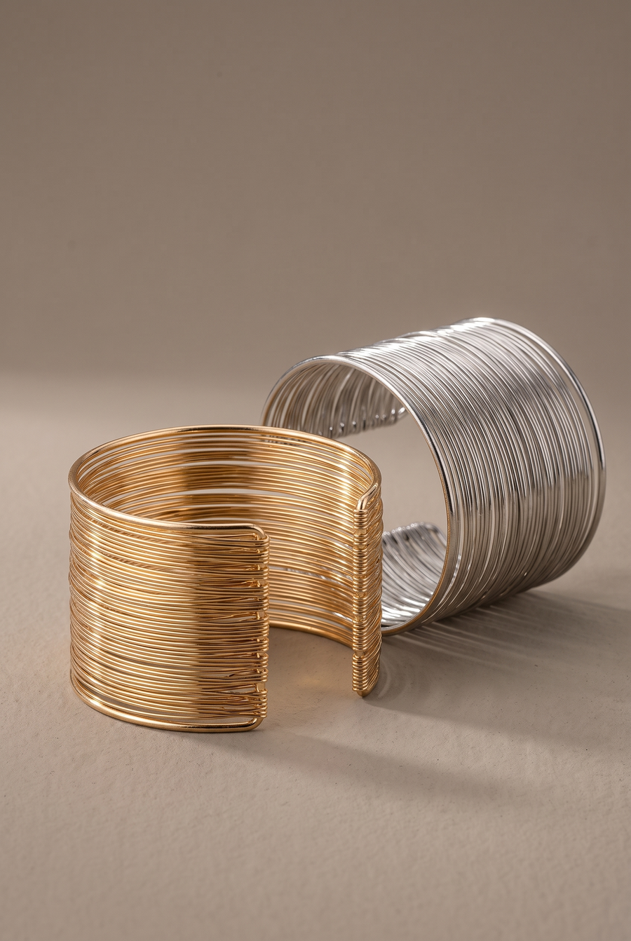 Layered Wire Cuff Bangle