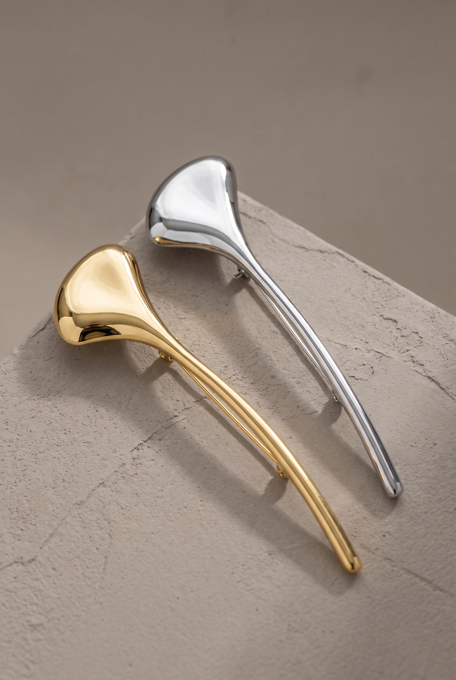 Sculpted Petal Stick Brooch