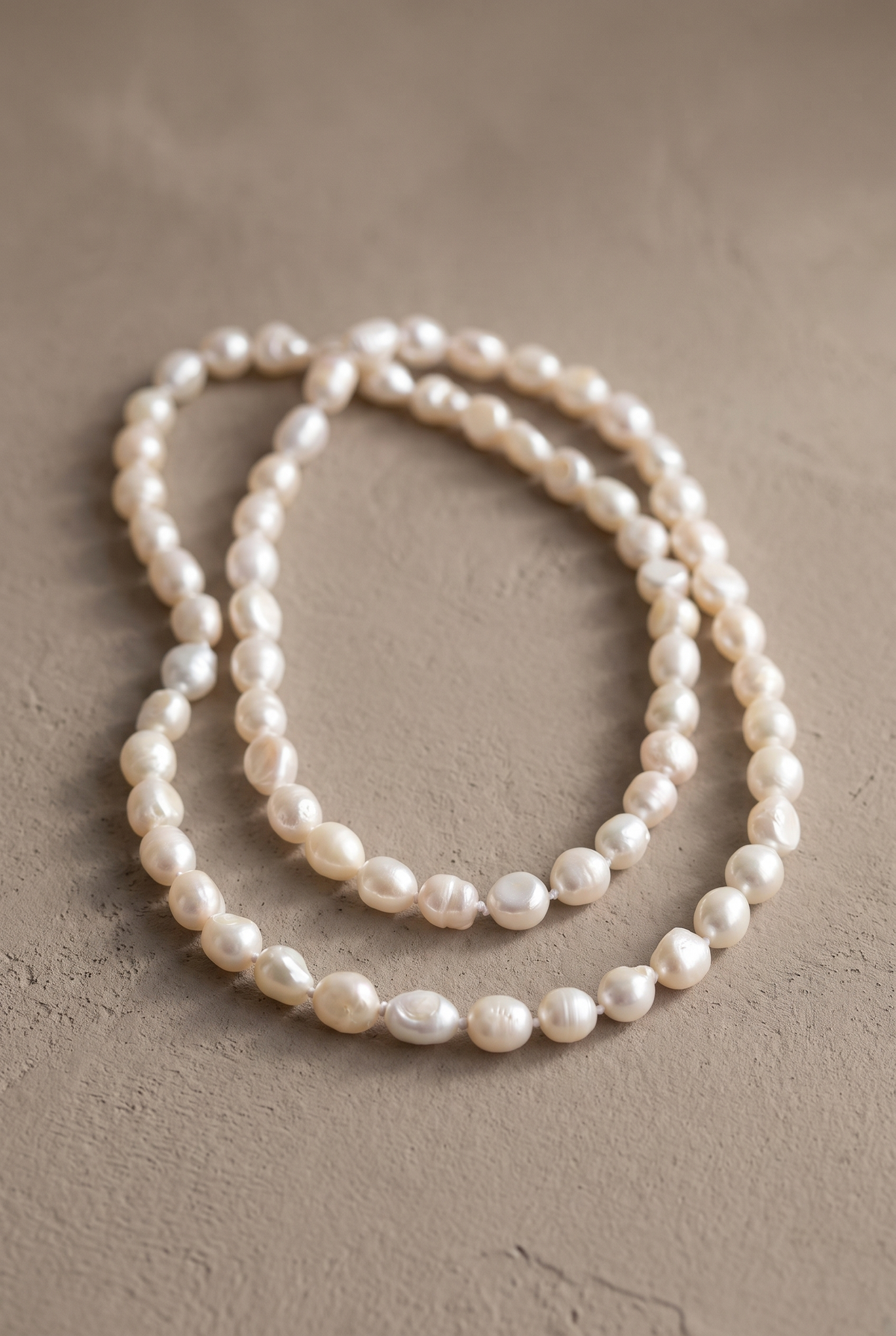 Long Baroque Pearl-Style Strand Necklace