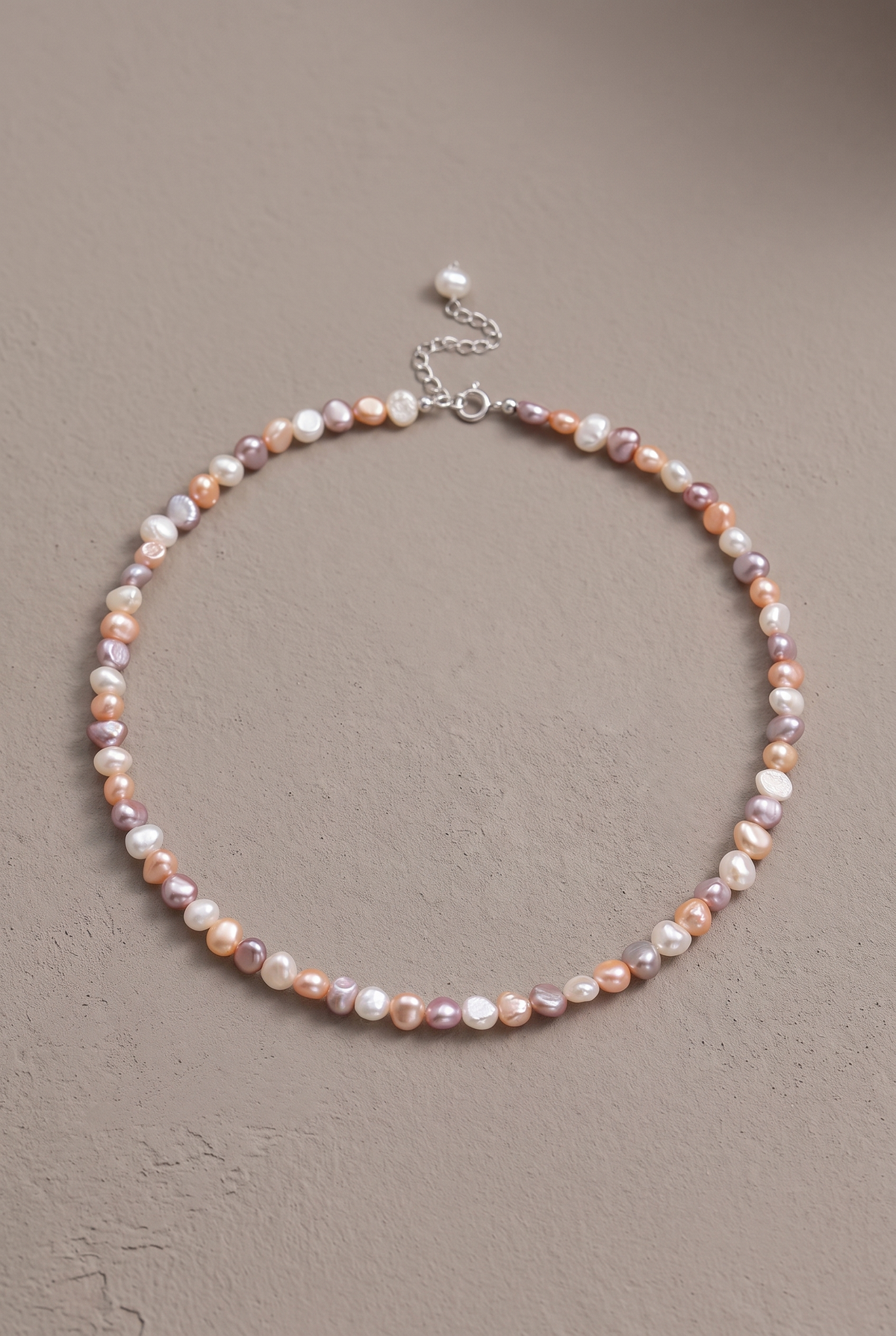 Mixed-Tone Baroque Nugget Pearl-Style Necklace