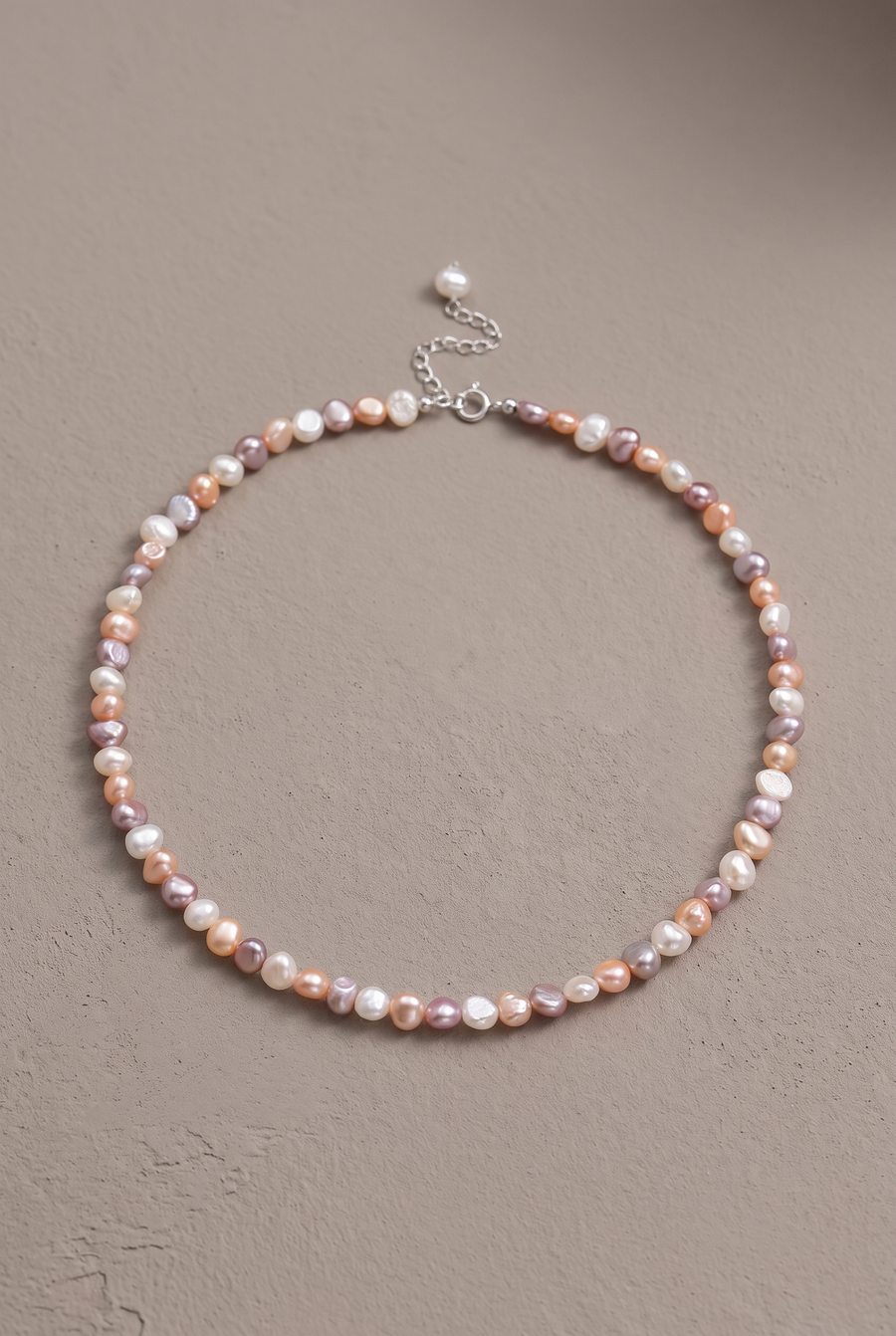 Mixed-Tone Baroque Nugget Pearl-Style Necklace
