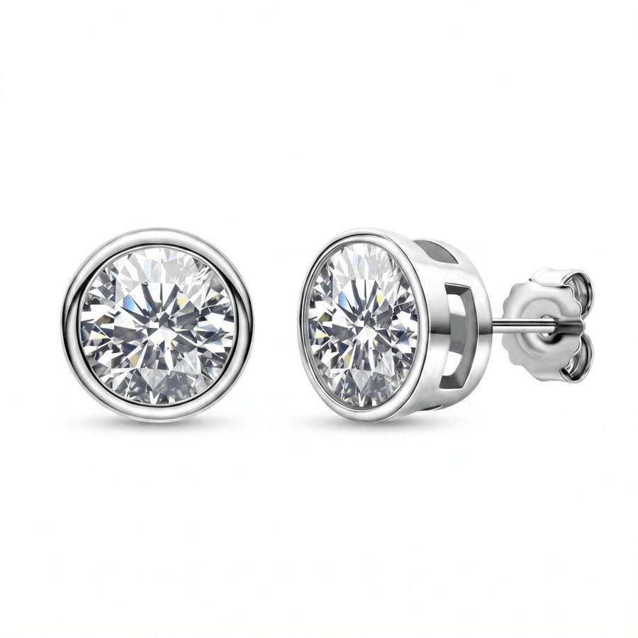 Ice Round Stud Earrings