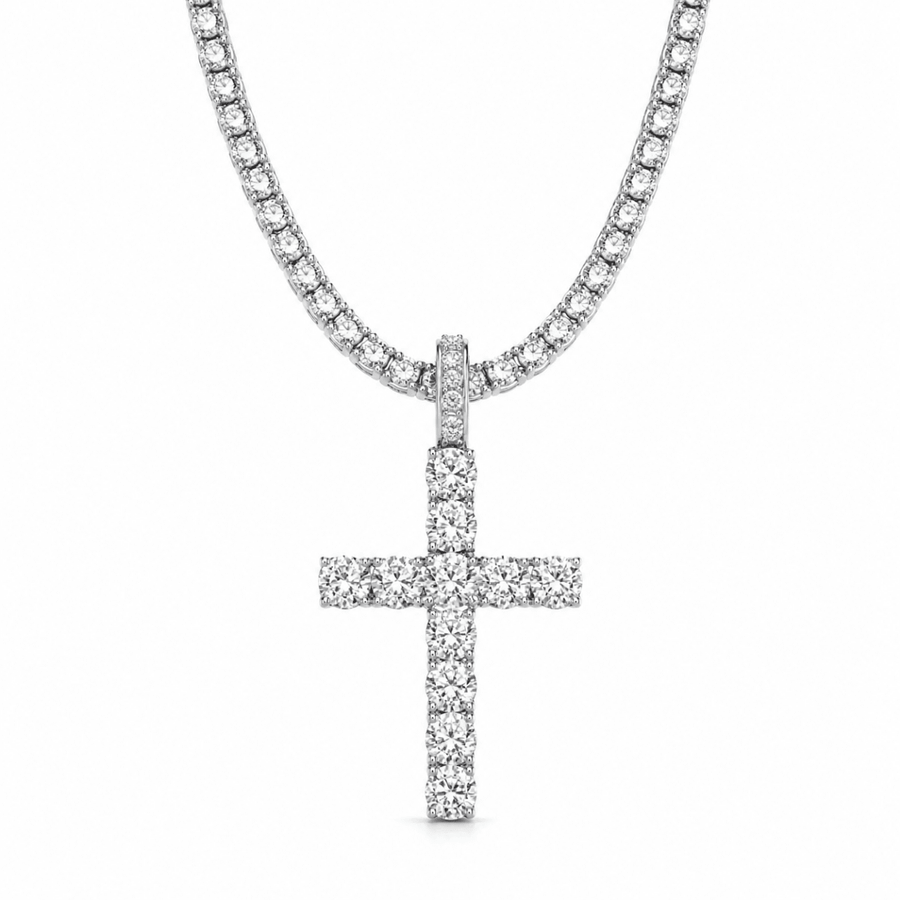 Iced Faith Name Silver