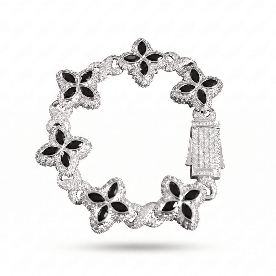 Obsidian Ice Flow Bracelet