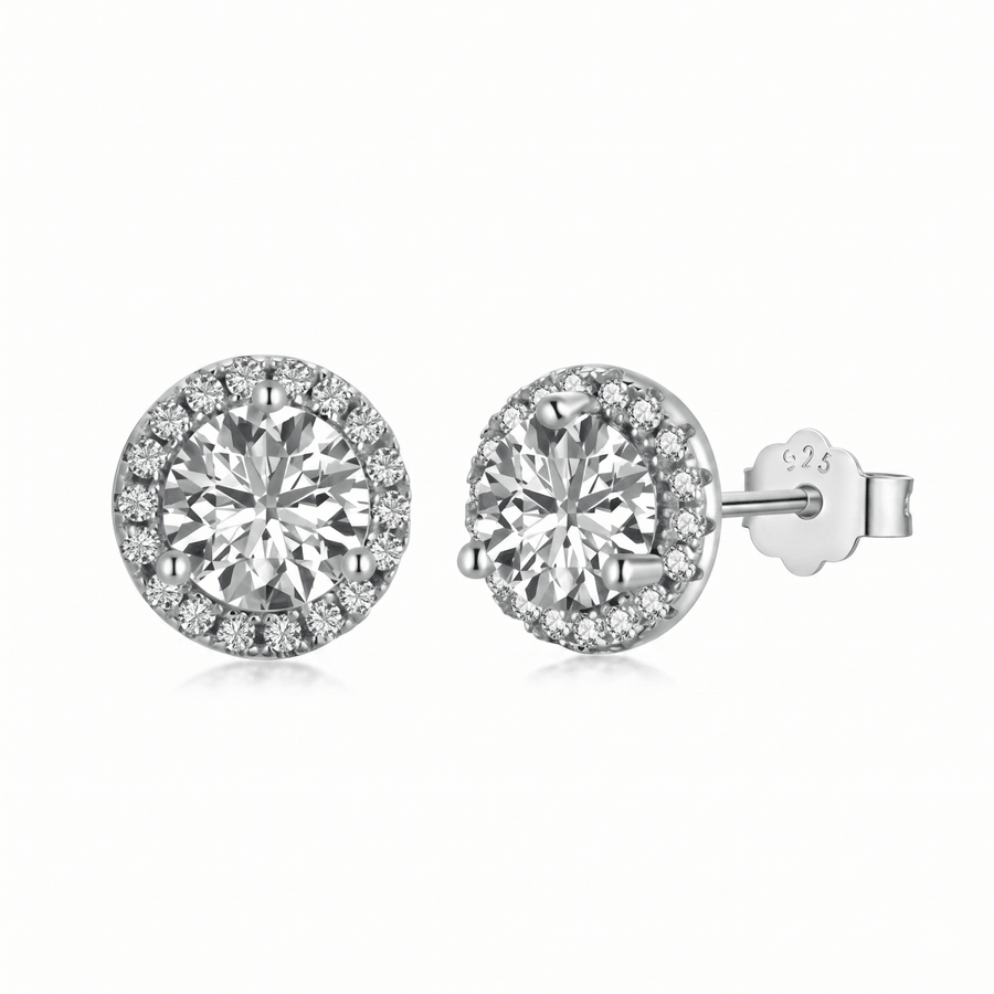 Round Halo Studs